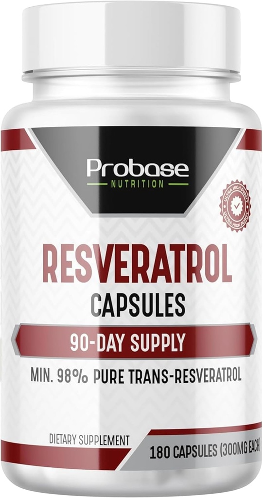 Potency Resveratrol Capsules Tinggi Lebih dari 98 Percent Trans Resveratrol AntioksidanSehat Penuaan 90 Hari Katup 180