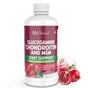 Bio Liquid Glucosamin Chondroitin MSM Pharmaceutical Grade Supplement with Hyalanic Acid - Maximum Power Gabungan Dukung - 32 fl oz