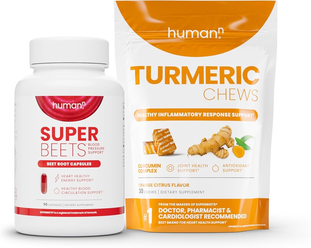 Humann SuperBeet Beet Root Capsules dan Turmeric Chews