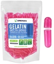 XPRS Nutra Ukuran 0 Kosong Capsules - 100 Cacah Katup Gelatin Kosong - Pil untuk DiY Capsule Filling - Pure Bovine Gel Caps untuk Do- It- Yourself Suplemen (Azalea Pink)