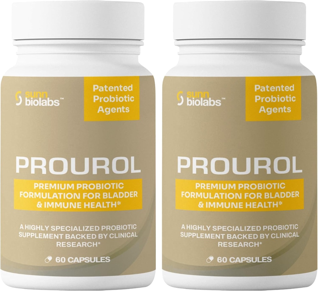 Prourol Patented PROBIOTIC Suplemen Kesehatan Uurinary, Dukungan Bladder, Boost Ammune, Penentuan Pembirian Frekuensi, Kesehatan UTI, Ingreasi Alam, Daily Overall Tambahan Kesehatan - 2 Botol - 120 Menghitung
