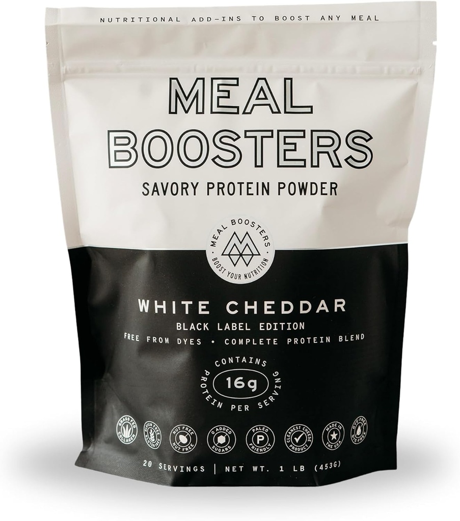Savory White Cheddar Protein Powder - 16g High Protein Meal Enhancer for Cooking - Keto Friendly, Gut & Joint Dupport - Collagen Peptides