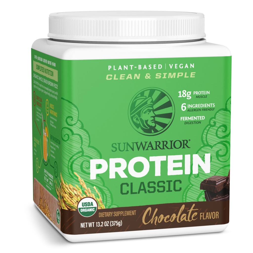 Brown Rice Protein Powder dengan Bcaa & Amino Acids Rice Protein Raw Gluten Free Carb Dairy Free 124; Tanaman Based Classic Stroin Chocolate 375g oleh Sunwarder