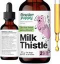 Suplemen Thistle Milk Forever untuk Anjing - Dukungan Hati untuk Anjing dengan Ekstrak Thistle Milk - Silymarin Suplemen & Vitamin untuk Medium Kecil - Kanine Liver Detox Drops - 2 oz