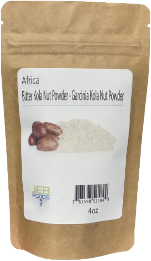 JEB Foods Premium Garcinia Kola Powder - African Bitter Kola Nut Powder, Petit Cola Nut Powder untuk Wellness Support, Culiner dan Tradisional Penggunaan