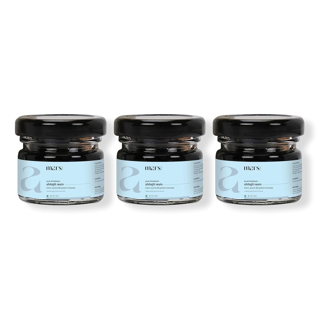 Mars Himalaya Organik Shilajit Resin 124; Natural Resin Sourced dari Himalaya 124; Supports Vitalitas, Energi & Overall Wellness 124; 45g 124; Paket 3