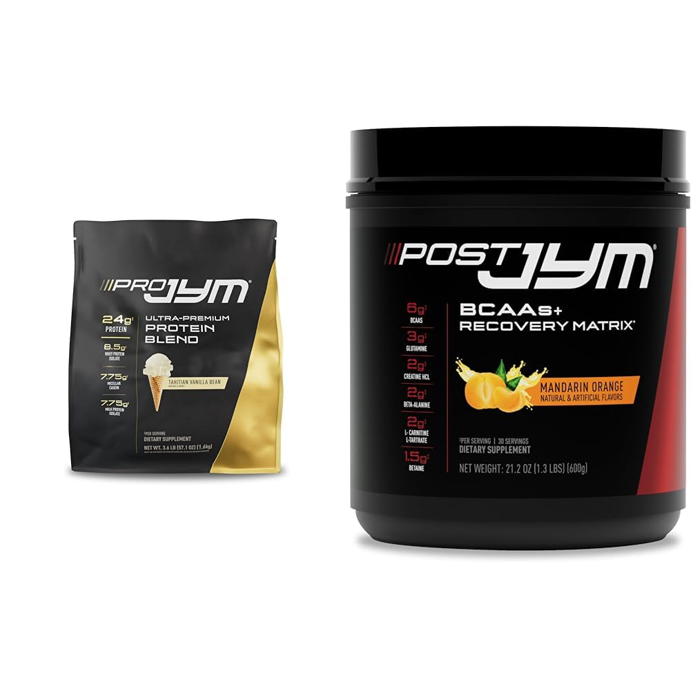 PRO JYM 45 Pelayan - Tahiti Vanilla Bean & - Post- Workout dengan BCAA, Glutamine, Creatine HCL