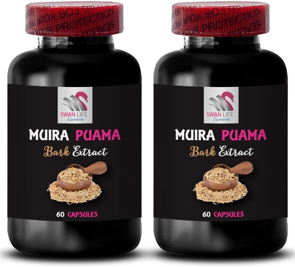 Momentum Alam - MUIRA PUAMA BARK EXTRACT - Energizing Routine, Aktif Boost Formula Mula, Sumber Bahan Bakar Botani, Dukungan Kekuatan sehari-hari, Angkat Energi Mindful, Kesadaran Petualangan 2 Botol 120 Caps