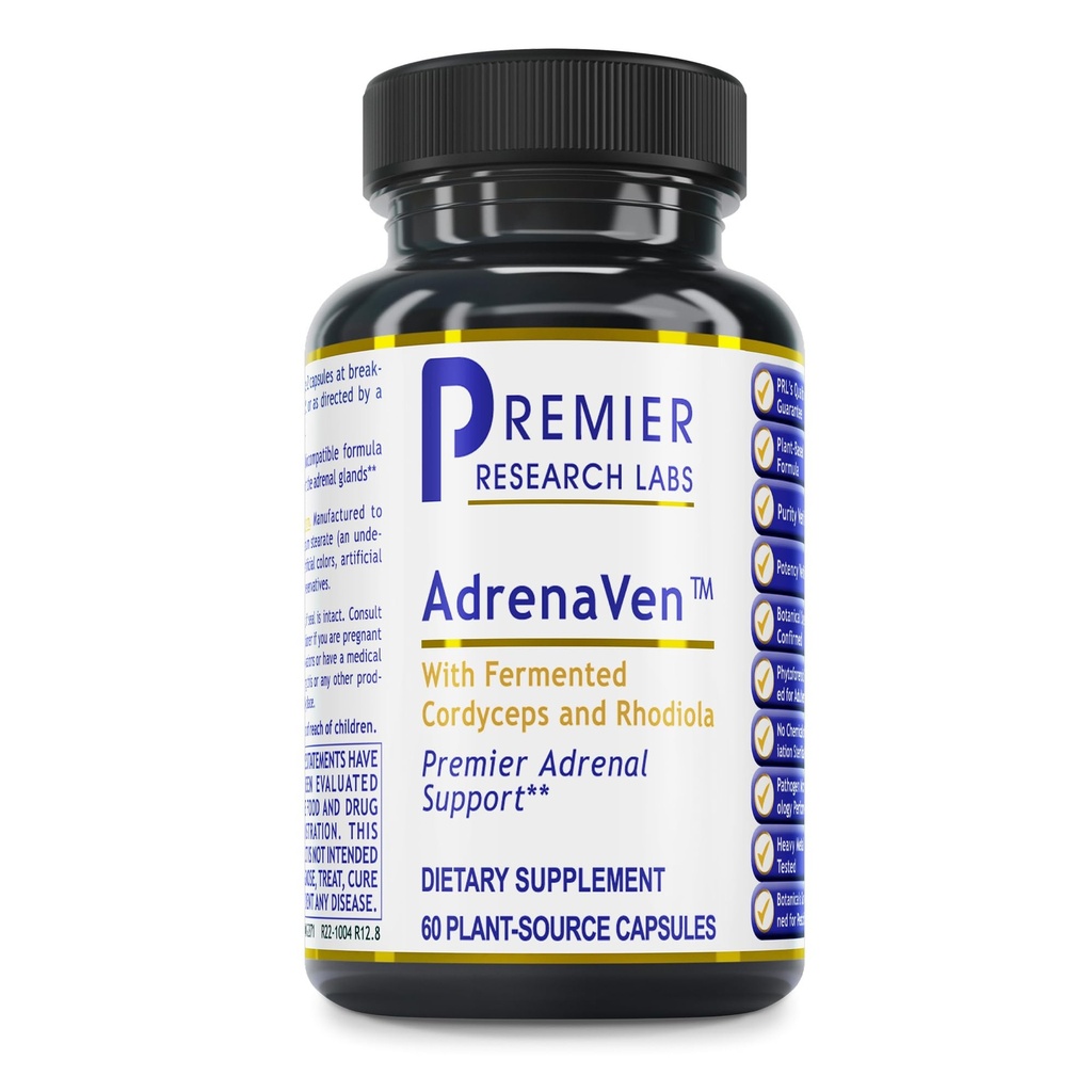 Premier Research Labs 30 Servis-AdrenaVen - Autenal Health Suplement, Support Adrenal Gland Health and Stress Response - Organic Adrenal Health - 60 Plant-Source Capsules