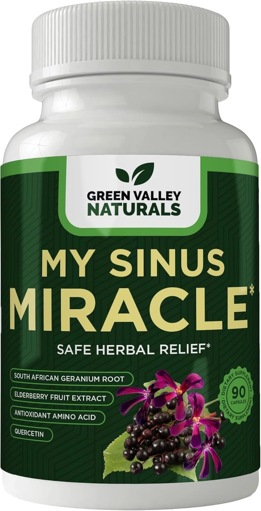 HIJAR VALLEY NATURALS My Sinus Miracle Herbal Supplement, 90 Capsules (1)