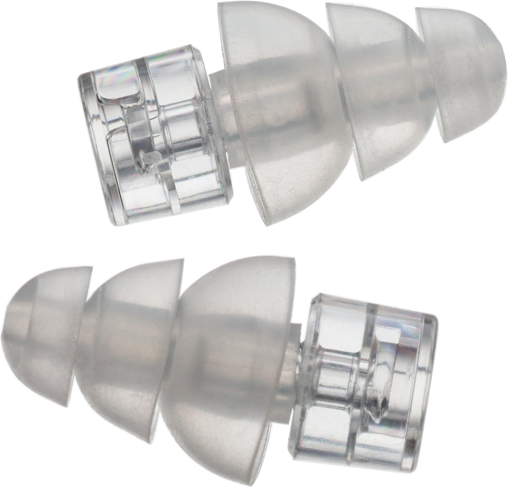 Etimotik Research ER20XS HighFidelity Earplugs (Konser, Musisi, Airplanes, Motorcycles, Sensitivity dan Universal Hearing Protection) - Besar, Clear Stem