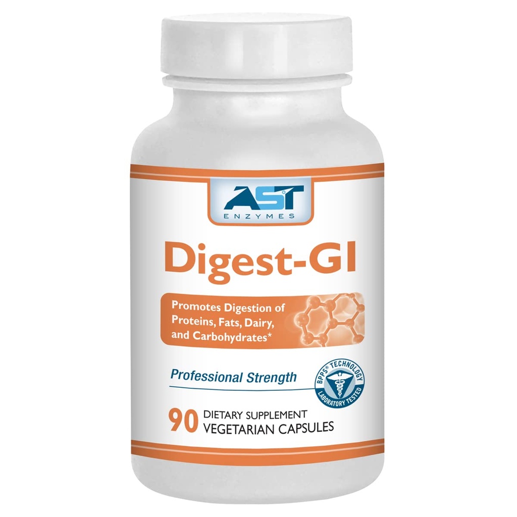 AST Enzymes Digest-GI Digetical Enzyme - Divalry and Bloating Relief for Women and Men - 90 Vegetarian Capsules