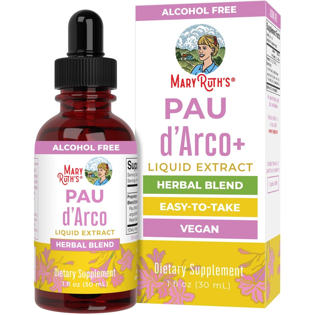 MaryRuth Organics PAU D 'Arco Herbal Blend 124; Reishi Mushroom 124; Echinacea angustifolia Root 124; Usnea Lichen 124; Thyme Leaf 124; Vegan 124; Non-GMO Project Verifikasi 124lia Root Bebas 124; 30 Servis 141 Fl Oz