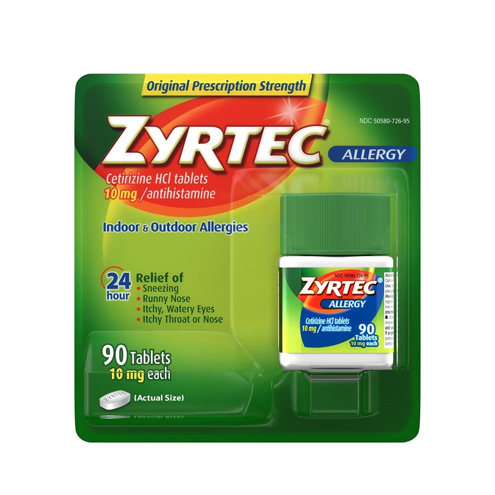 Zyrtec Allergy Relief (10 mg), 90 tablet