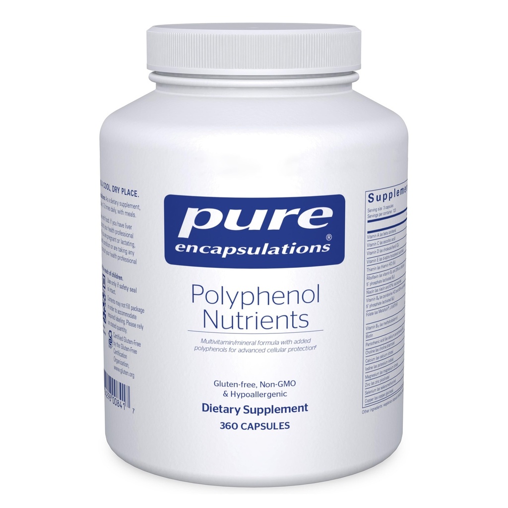 Penambahan Polyphenol Nutrients 124; Hipoalergenic NUtrient Ense Multivitamin / Mineral Formula 124; 360 Capsules