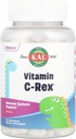 KAL C-Rex Chewable Vitamin C untuk Kids, Suplemen Dukungan Imune dengan Bioflavonoid dari Rose HIPS, Rutin & Acerola, Orange Tasty, Fraktosa Bebas, Tablet Chewable