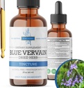 Vervain Herb Biru Organik, Vervain Biru Pengaruh, Alkohol Bebas, Vegan - 2 Fl Oz