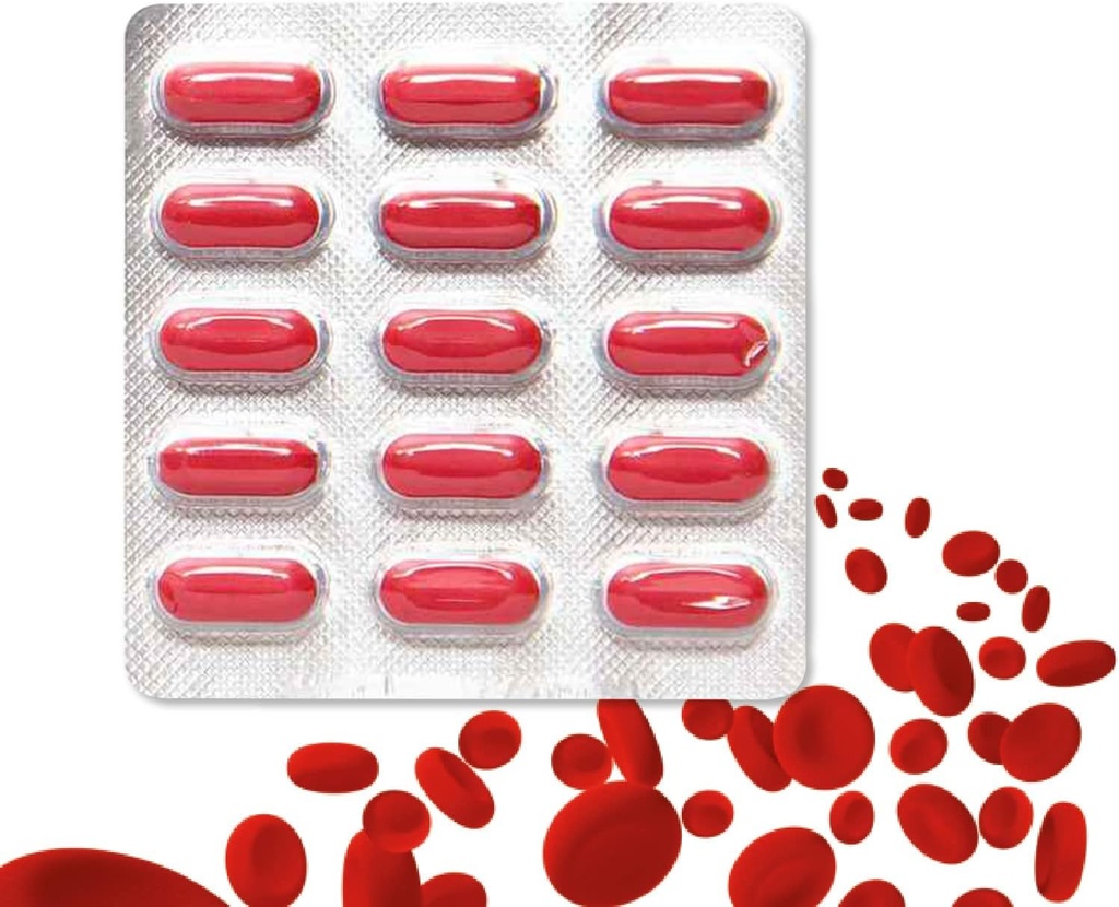 Iron, Folic Acid Supplement, Vitamin C & Vitamin B12; Support Blood Building, Imunity and Energy