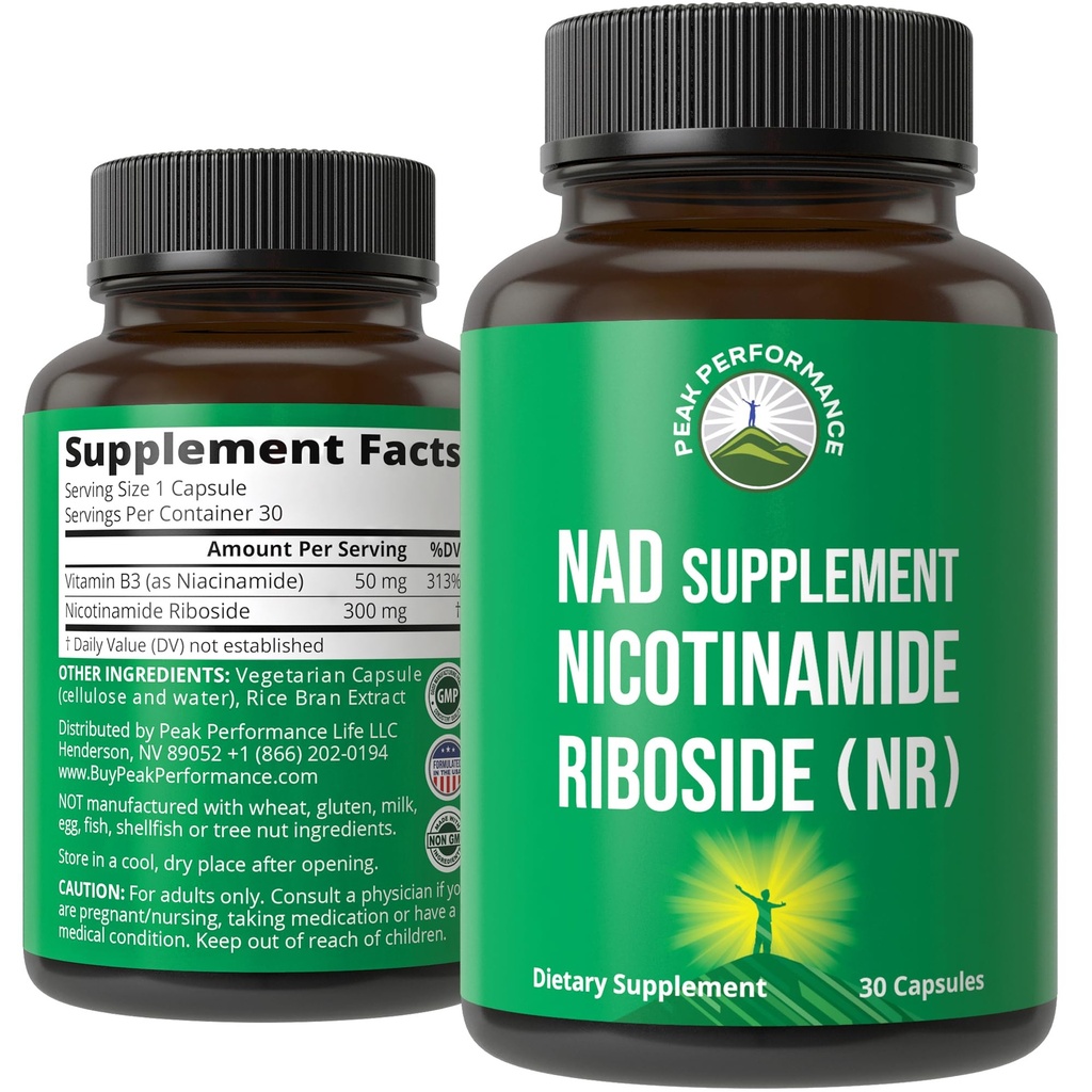 Nicotinamide Riboside NR Suplemen. NMN Alternative NAD Suplemen + Niacinamide Untuk NaD + Levels As We Age.