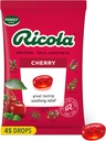 Ricola Cherry Throat Drops, 45 Count, Daily Drops For Delicious Throat Refreshment, Oral Anestetic, Alamiah Flavored