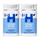 Habit Stress Relief Supplement 2 (120 Capsules) - Lihat, Baru Lihat, Supports Relation & Mood Salvation, Vitamin B, Adaptogens, Lemon Balm, Calming, Vegan, Non-GMO