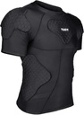 Tuoy Men 's Padded Compression Shirt Protection Shirt Rib Chest Protector for Football Paintball Baseball