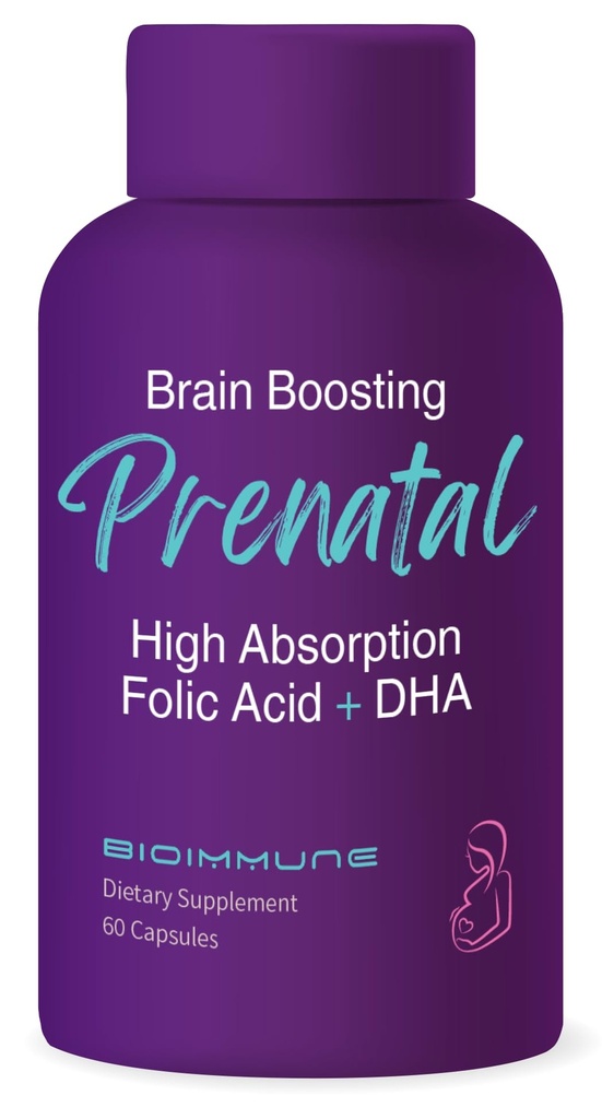 Ultra Strong Bio- Tersedia Prenatal Vitamin untuk Perempuan, Programring Acid Folic Acid, DHA Omega 3. Mendukung Pengembangan Otak, Pengembangan Felal Sehat