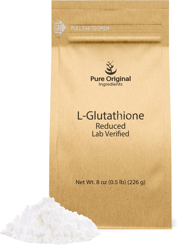 PURE ORIGINAL INGREDIENTS L- Glutathione Powder (8 oz) Reduced, Always Pure, Lab Verified Suplemen