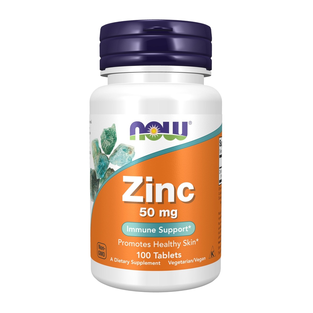 Sekarang Suplemen Makanan, Zinc (Gluconate Zinc) 50 mg, Mendukung Fungsi Enzyme *, Dukungan kekebalan *, 100 tablet