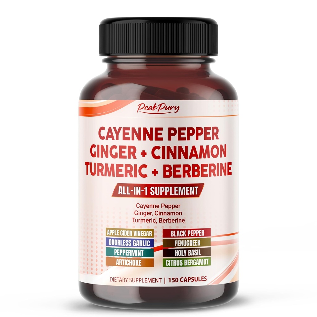 Cayenne Pepper Jahe Turmeric Berberine - Divalry, Gut Heath Dukungan - dibuat di Amerika Serikat