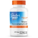Doctor 's Best Trans - Resveratrol 600, 98% Pure Trans-- Resveratro, Non- GMO, Gluten Free, Soy Free, Vegan 60 Veggie Caps