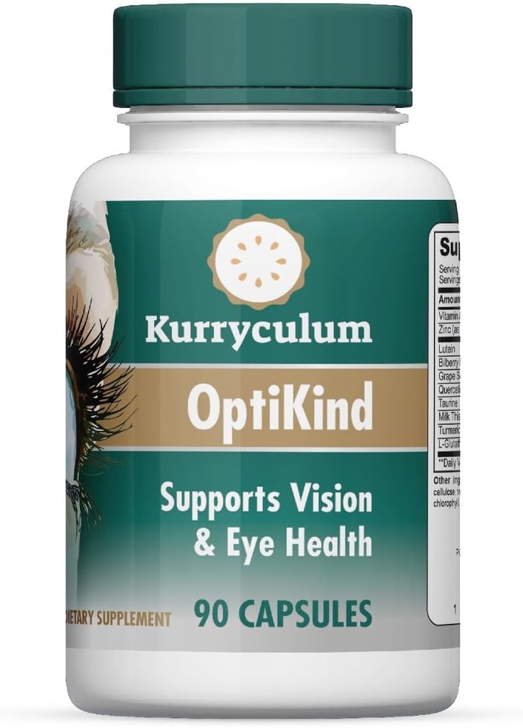 OptiKind Vision Dukung Eye Vitamin, 90 Kapsul, Formula Kesehatan Mata dengan Lutein untuk Mata dan Glutathione