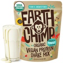 EarthChimp Organic Vegan Powder - dengan Prograsi- Non GMO, Dairy Free, Non Whey, Plant Based Protein Poader for Women, Gluten Free - 52 Servings, 64 Oz (Plain & Unsweetened)