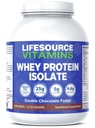 LifeSource Vitamin 6 Ib- US Dairy Cows Grass Fed Whey Protein Isolate - Double Chocolate Fudge sweetened w / Stevia