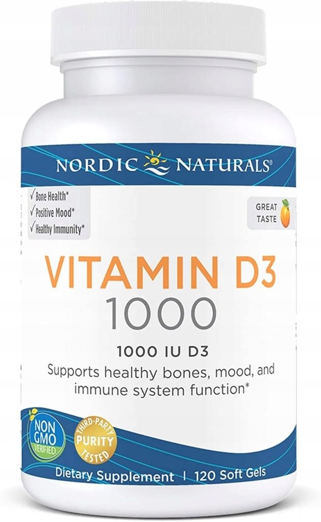 Nordic Comparals, Vitamin D3 1000 IU, 120 Count