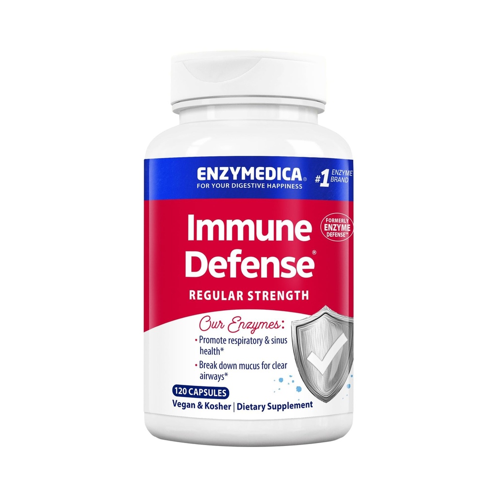 Enzymedica, Ammune Defense, Regular Strength, Protolytic Enzymes for Immune Support, 120 Count