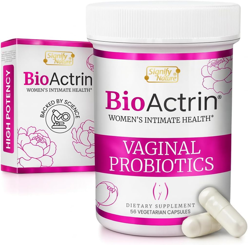 Bioactrin Produksi Vaginal bagi Perempuan - Formulated Basheria Vaginosis Treatment, Infection Yast dan Vaginitis Relief - BV Treatment for Women Probiotic- pH Women Vaginitis Support - 56 Pil