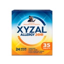 Xyzal 24 Hour Relief Medicine Allergy, Prescription Strength Antihistamin, Leustiriizine Dihydrochloride Tablets, 5 mg, 35 Count