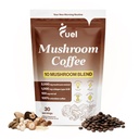 Fel Brain Boost Mushroom Coffee Nutrition, Organik Blend for Gut Health, Bubuk Mane Lion, Chaga & Mushroom Powder rendah Caffeine Instant Coffee, Nootropics Drink, 30 Servis
