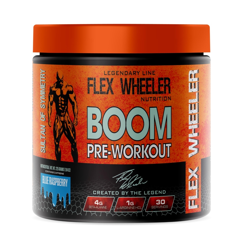 Boom Pre Workout 124; 225g (30 Serving, Blue Raspberry)