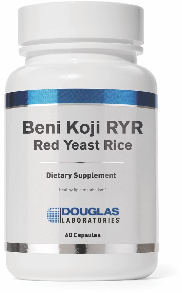 Laboratorium Douglas Beni Koji Rice Red Yeast 124; Fermentasi Rice Merah untuk mendukung Limor Darah Sehat Metabolisme * £124; 60 Capsules