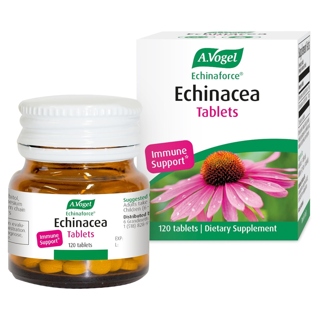 A. Vogel Echinaforce - Packing Fresh Organic Echinacea - 120 Tablet - 3X Stronger Formula Than Dedry - untuk Suplemen Dukungan Imune - Daily Herbal Immune Health Booster - Mudah ditelan