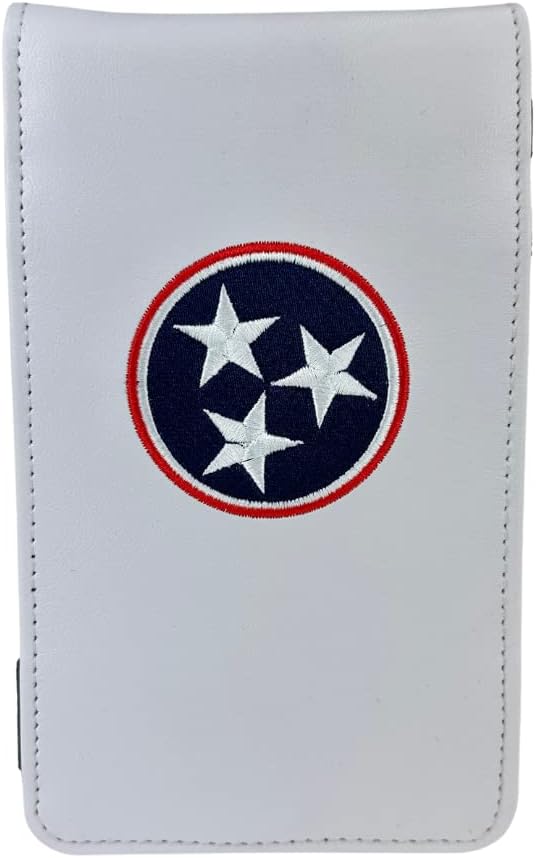 Sunfish Tennessee State Flag Leather Golf Scorecard dan Yardage Book Hoder