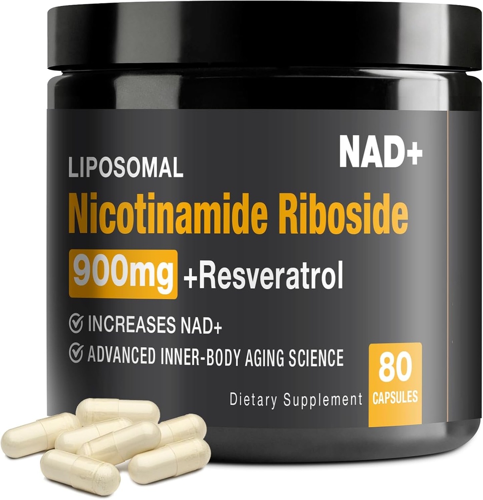 NAD + Suplemen - NAD + dengan Nicotinamide Riboside (NR) dan Resveratrol Quercetin 900mg, USA-063- 0911XL-11NAD