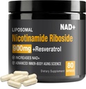 NAD + Suplemen - NAD + dengan Nicotinamide Riboside (NR) dan Resveratrol Quercetin 900mg, USA-063- 0911XL-11NAD
