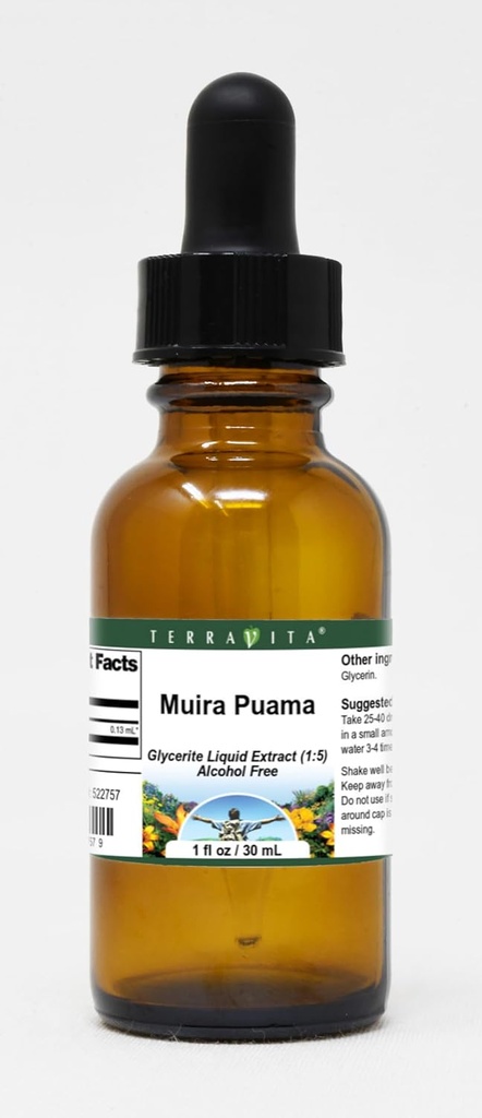 Ekstrak Cairan Muira Puama Glycerite (1: 5) - Tidak ada Flavor (1 oz, ZIN: 522757) - 3 Pack