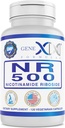 Genex Formulas NR Nicotinamide Riboside 500mg / Serving (120 Capsules) NAD + Precursor untuk Penuaan Heally - GMP- Sertifikasi, Non-GMO, Gluten- Free, Vegetarian (1 Pack)