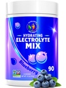 Blueberry Hydration Powder - Zero Sugar Electrolite Drink Mix 124; 90 Seragaman14; Keto, Vegan, Gluten-Free 124; Natural Electrolite for Muscle Recovery, Energy, Cramp Relief 124; untuk Perempuan, pelari