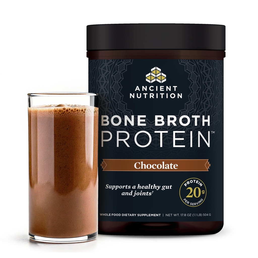 Powder Nutrition Kuno Dibuat dari Broth Real Bone, Chocolate, 20g Protein Per Serving, 20 Serving Tub, Gluten Free Hydrolyzed Collagen Peptides Suplemen, Hebat di Protein Shakes