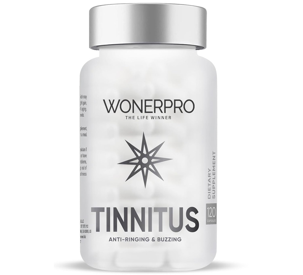 Relief Tinnitus untuk Telinga Berdering, 120 Capsules Ear Kesehatan Vitamin Mendukung Kehilangan dan Reduces Dering di Telinga Untuk Pria & Wanita